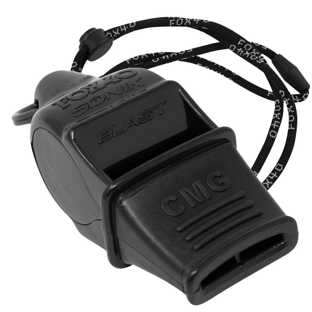 Sonik Blast Whistle and Lanyard (Black) 4/4