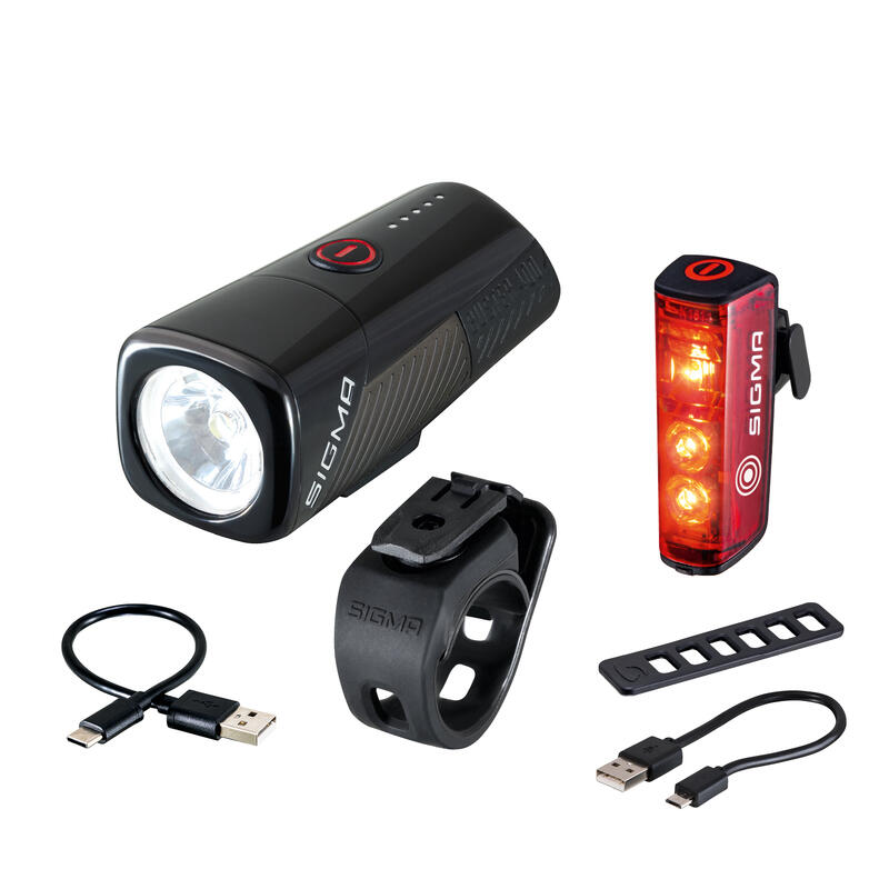 KIT D'ÉCLAIRAGE VÉLO AVANT / ARRIÈRE BUSTER 400 / BLAZE FLASH