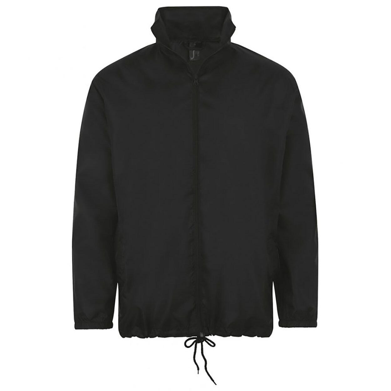 SOL'S Unisex Shift Showerproof Windbreaker Jacket (Black)