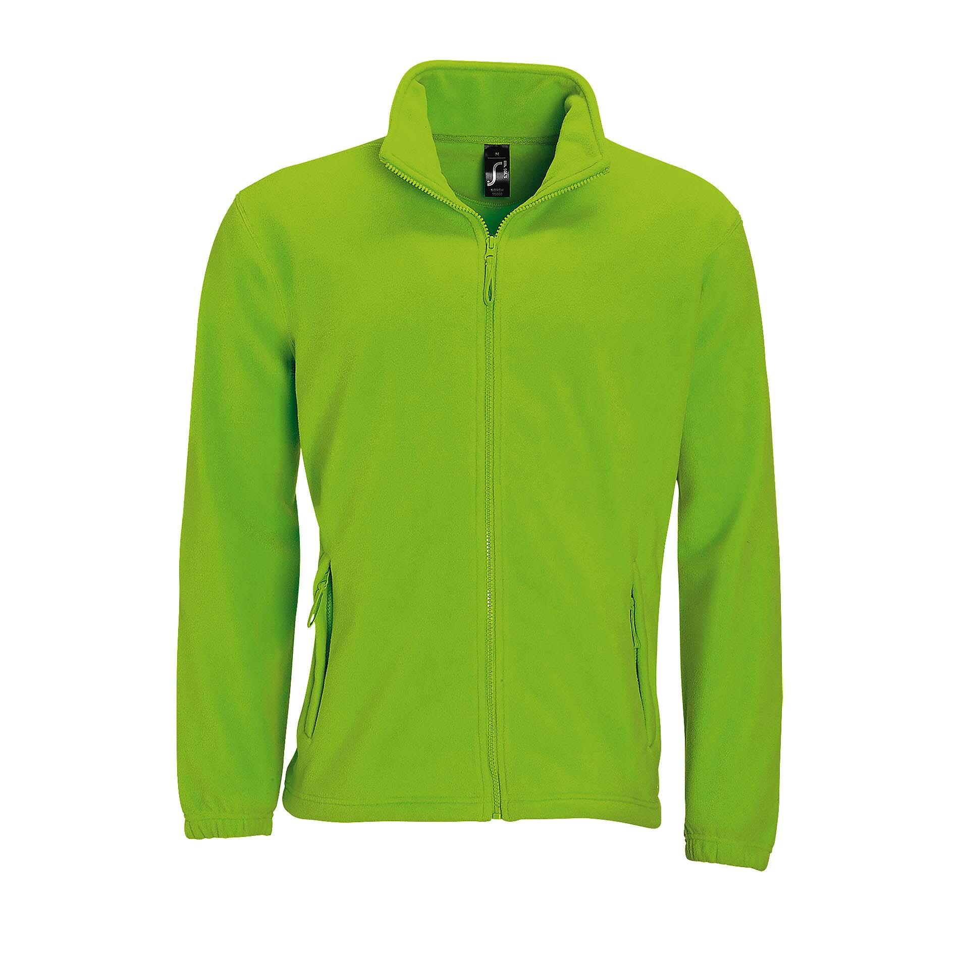 SOL'S Mens North Full Zip Outdoor Fleece Jacket (Lime)