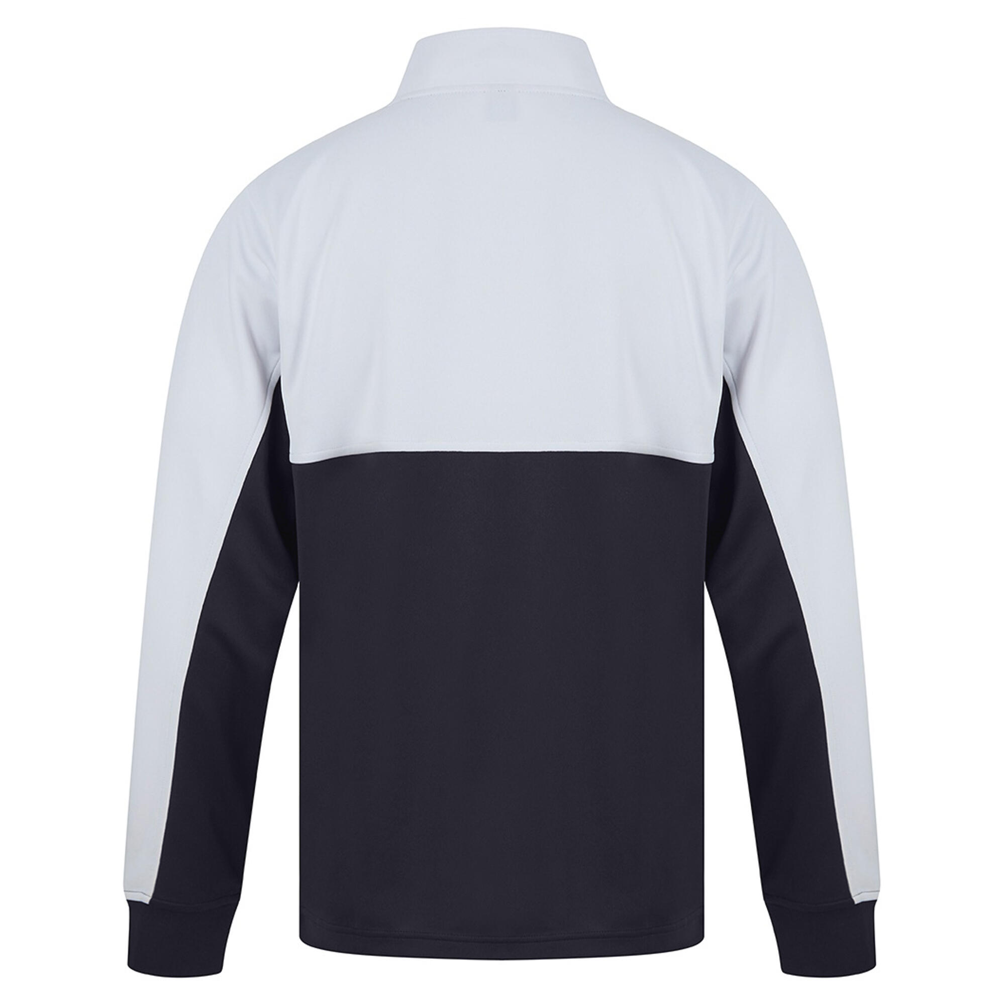 Mens Quarter Zip Track Top (Navy/White) 2/3