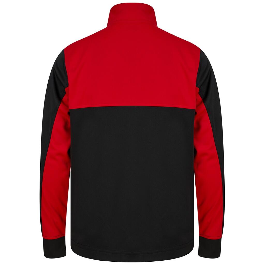 Mens Quarter Zip Track Top (Black/Red) 2/4