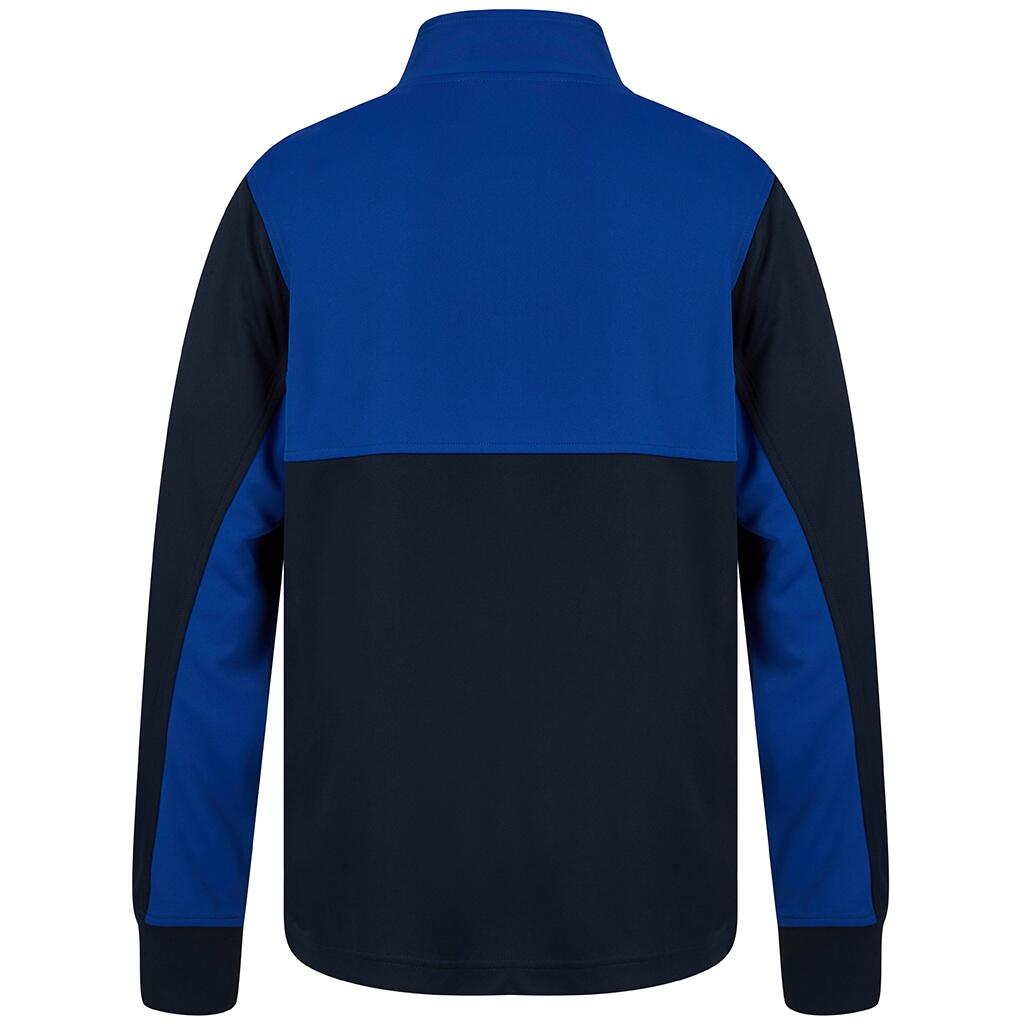 Mens Quarter Zip Track Top (Navy/Royal Blue) 2/4
