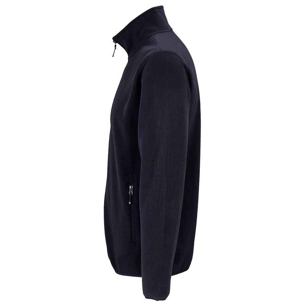 Mens Factor Recycled Fleece Jacket (Navy) 2/3