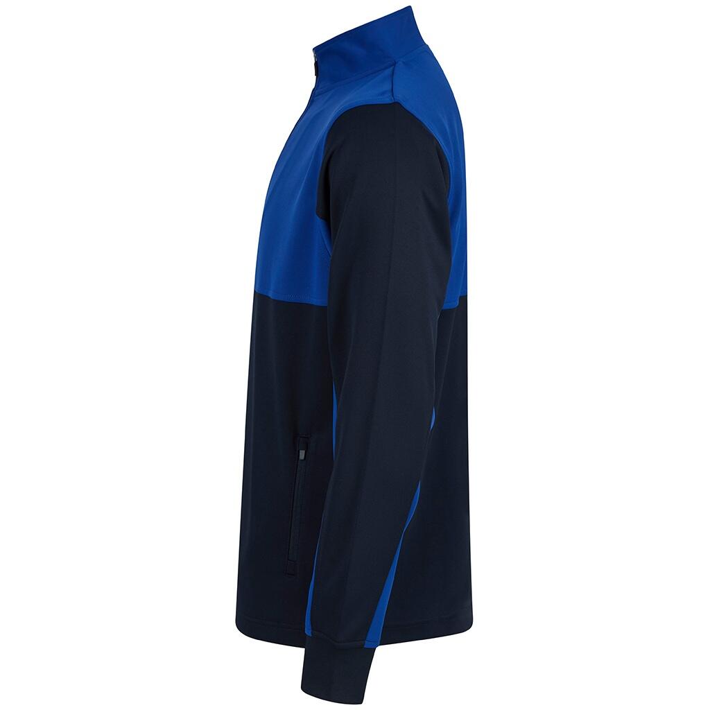 Mens Quarter Zip Track Top (Navy/Royal Blue) 3/4
