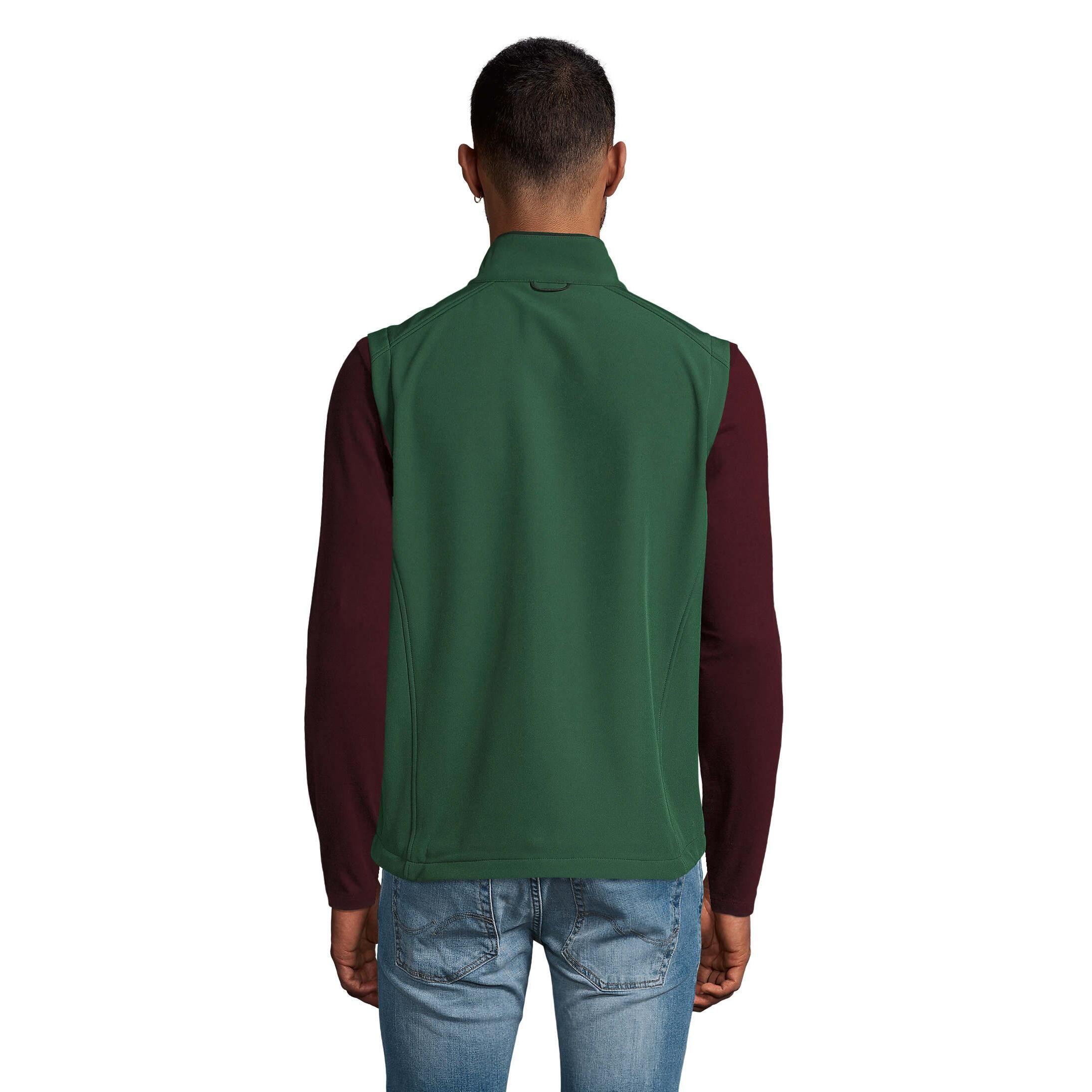 Gilet SoftShell Uomo SOLS Rallye Verde Bottiglia 3/6