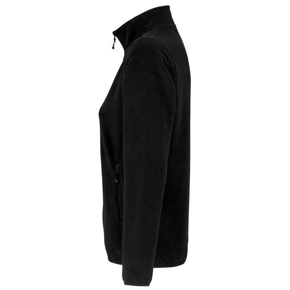 Womens/Ladies Factor Microfleece Recycled Fleece Jacket (Black) 2/3