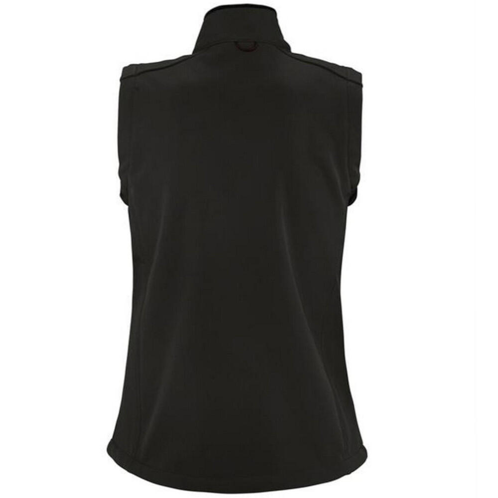 Womens/Ladies Rallye Soft Shell Bodywarmer Jacket (Black) 3/5