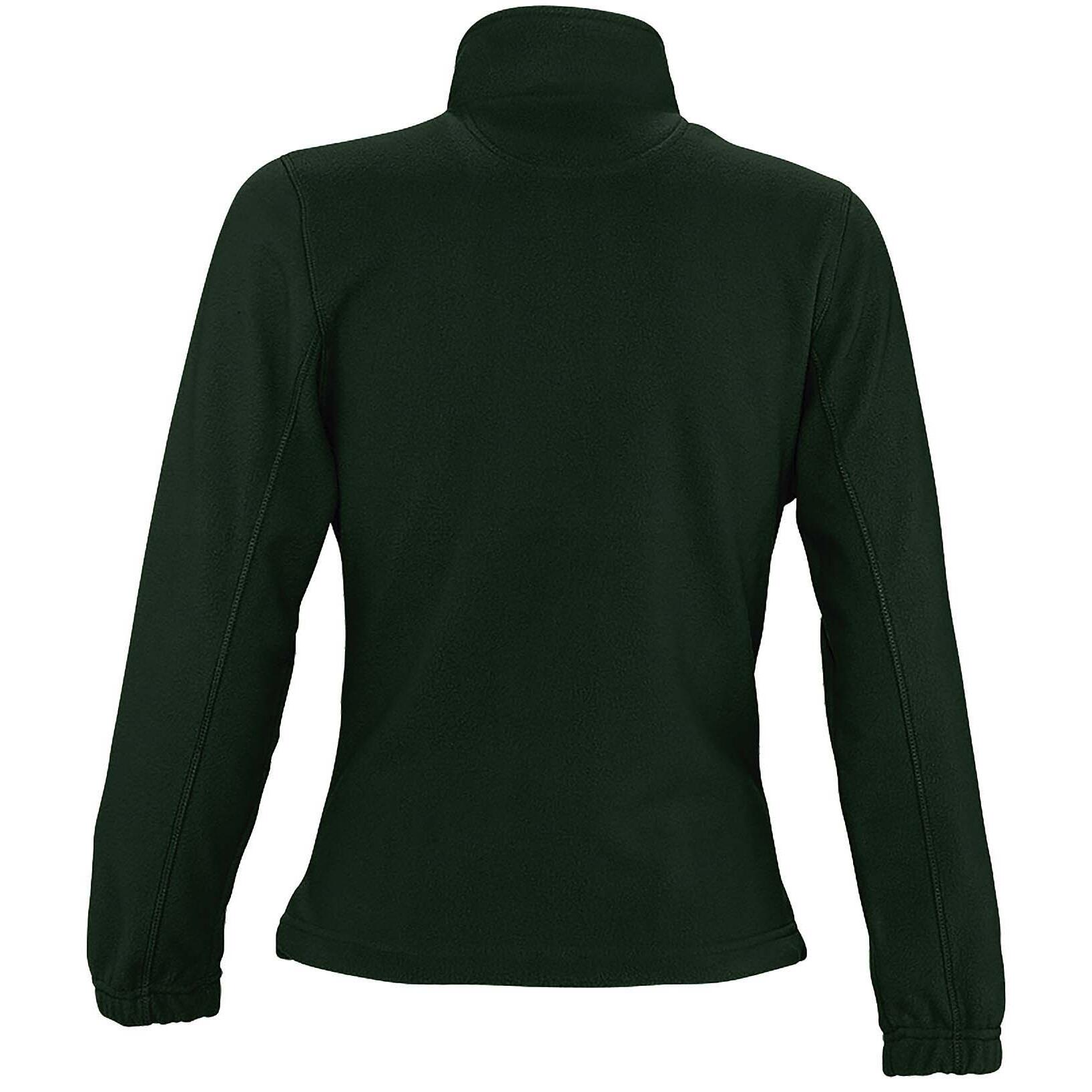 Womens/Ladies North Full Zip Fleece Jacket (Forest Green) 2/4