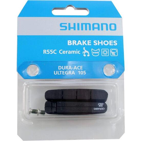 pastiglie freno r55c e bulloni di fissaggio per cerchi in ceramica Shimano (x2)