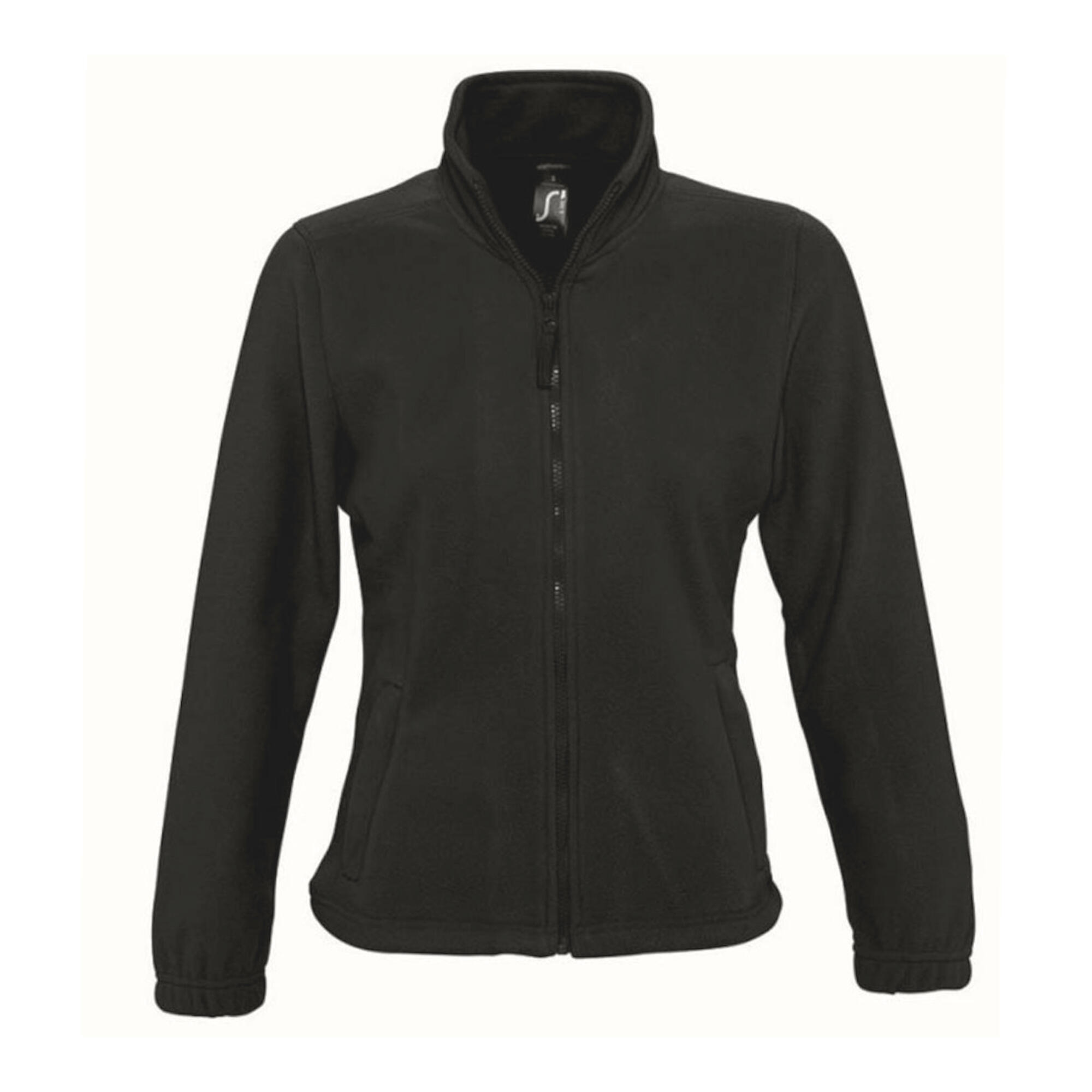 SOL'S Womens/Ladies North Full Zip Fleece Jacket (Black)