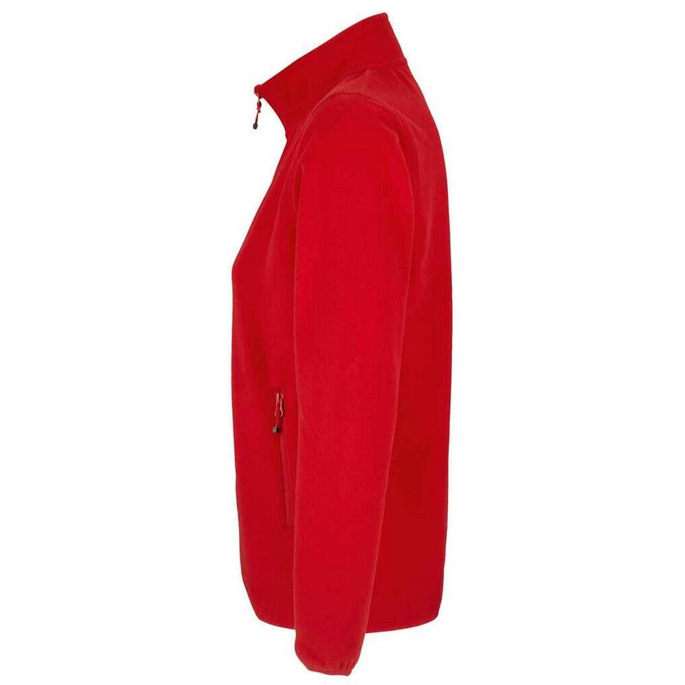 Womens/Ladies Factor Microfleece Recycled Fleece Jacket (Red) 2/3