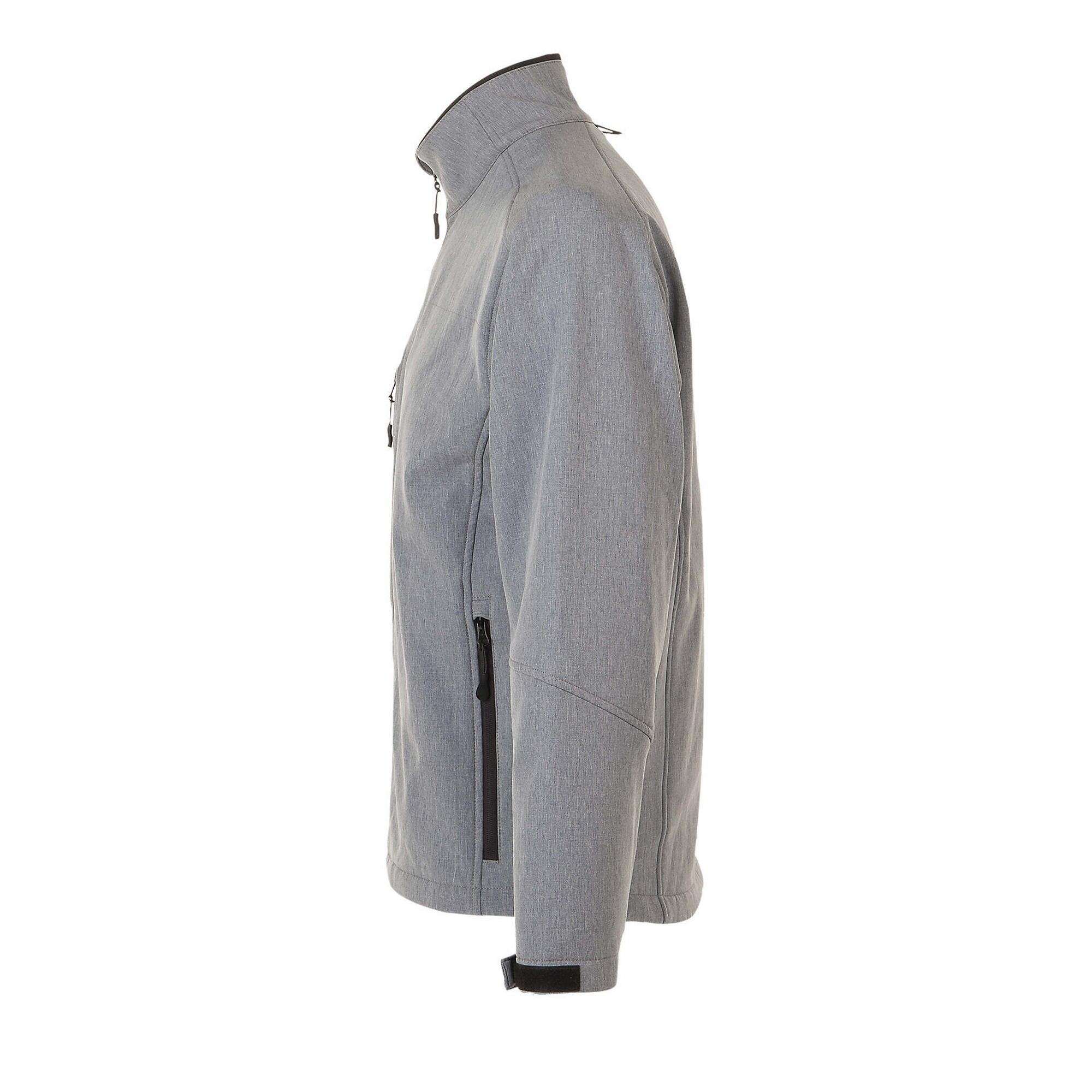 Giacca Softshell Uomo SOLS Relax Grigio Screziato 3/4