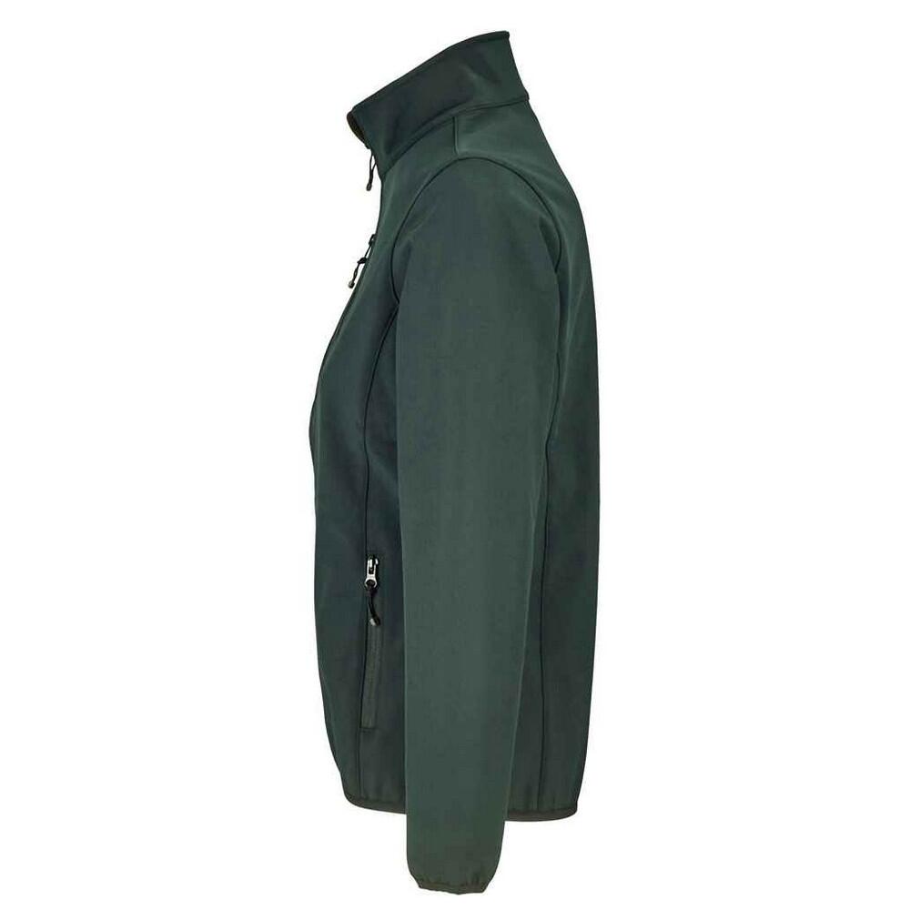 "Falcon" Softshelljacke recyceltes Material für Damen Tannengrün 2/3