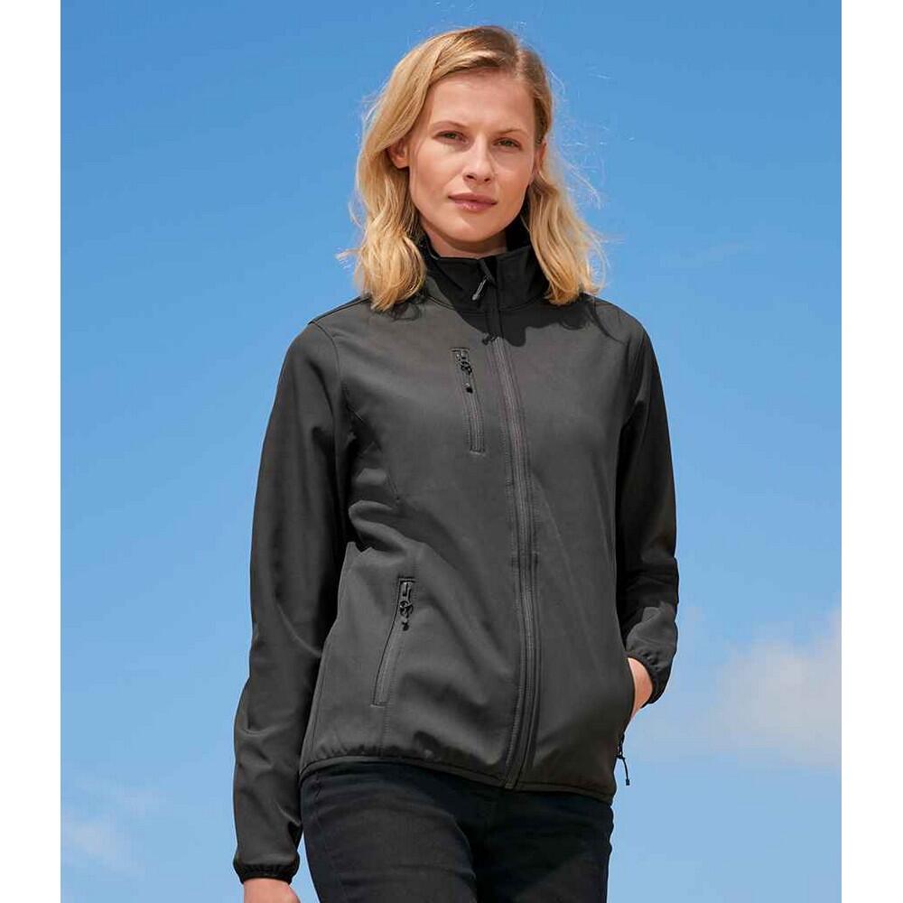 Giacca Soft Shell Riciclato Donna SOLS Falcon Carbone 3/4