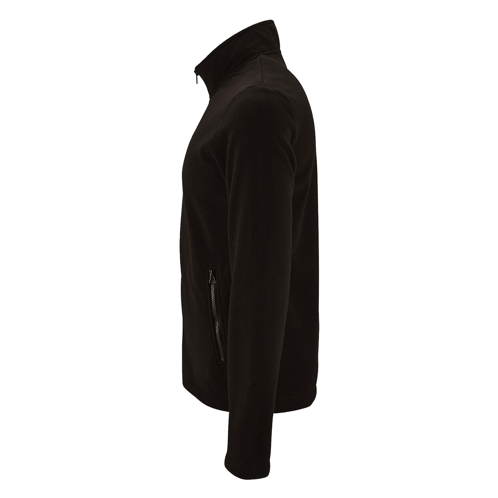 Mens Norman Fleece Jacket (Black) 3/4
