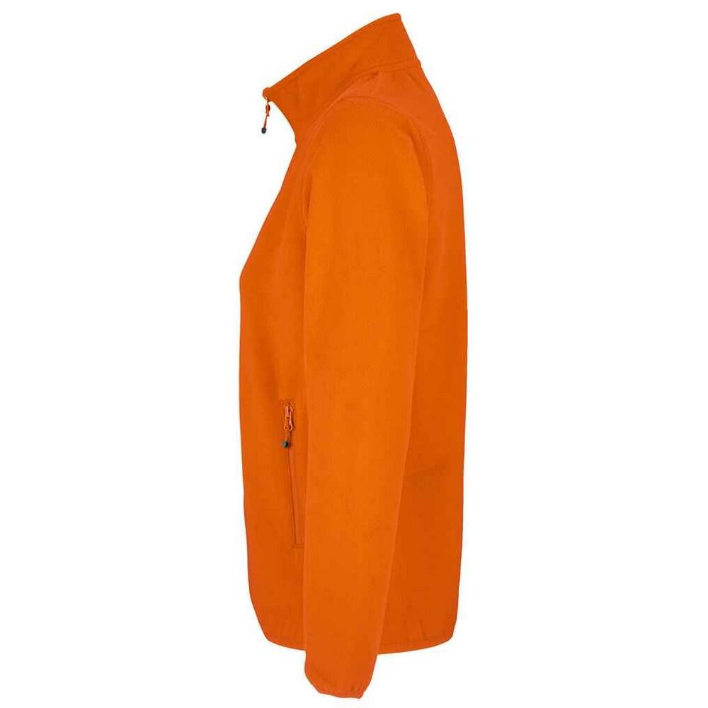 Womens/Ladies Factor Microfleece Recycled Fleece Jacket (Orange) 2/3