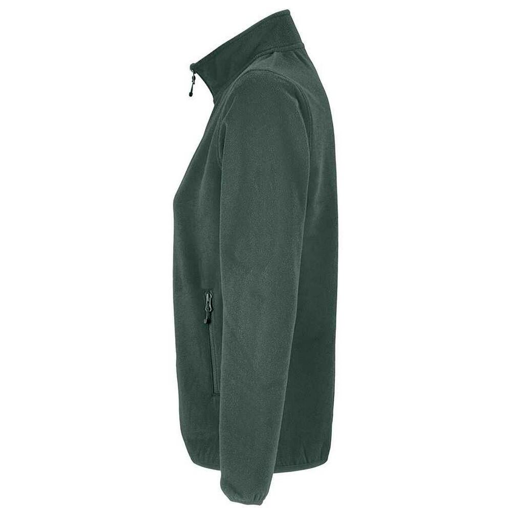 Womens/Ladies Factor Microfleece Recycled Fleece Jacket (Forest Green) 2/3