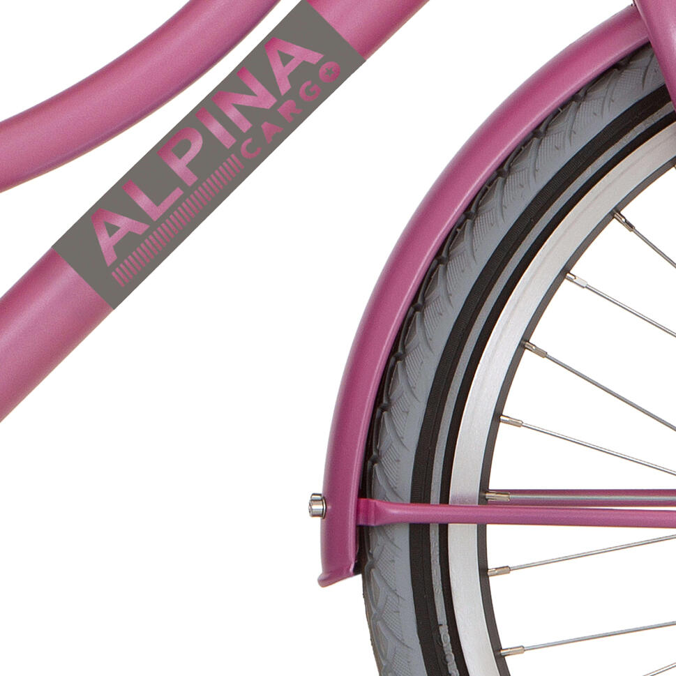 Vélo District 20 Mat Blanc Et Fuchsia Fluo 6 Vitesses Femme Fille Enfant