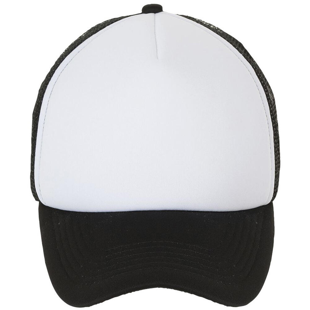 Unisex Bubble Contrast Cap (White/Black) 2/3