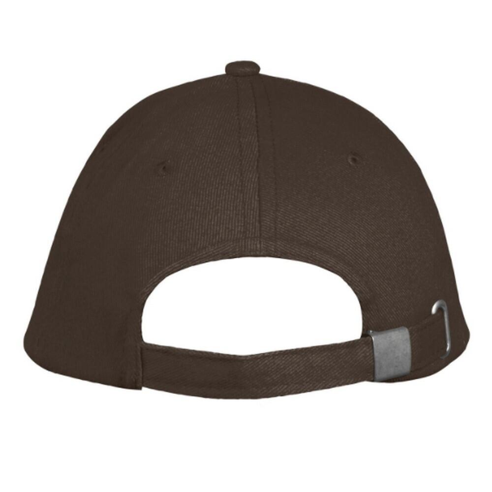 Unisex Long Beach Cap (Chocolate/Beige) 3/4