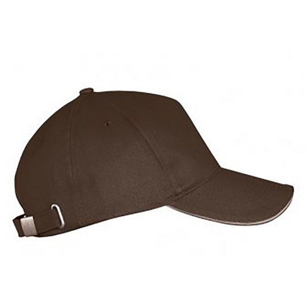 SOL'S Unisex Long Beach Cap (Chocolate/Beige)