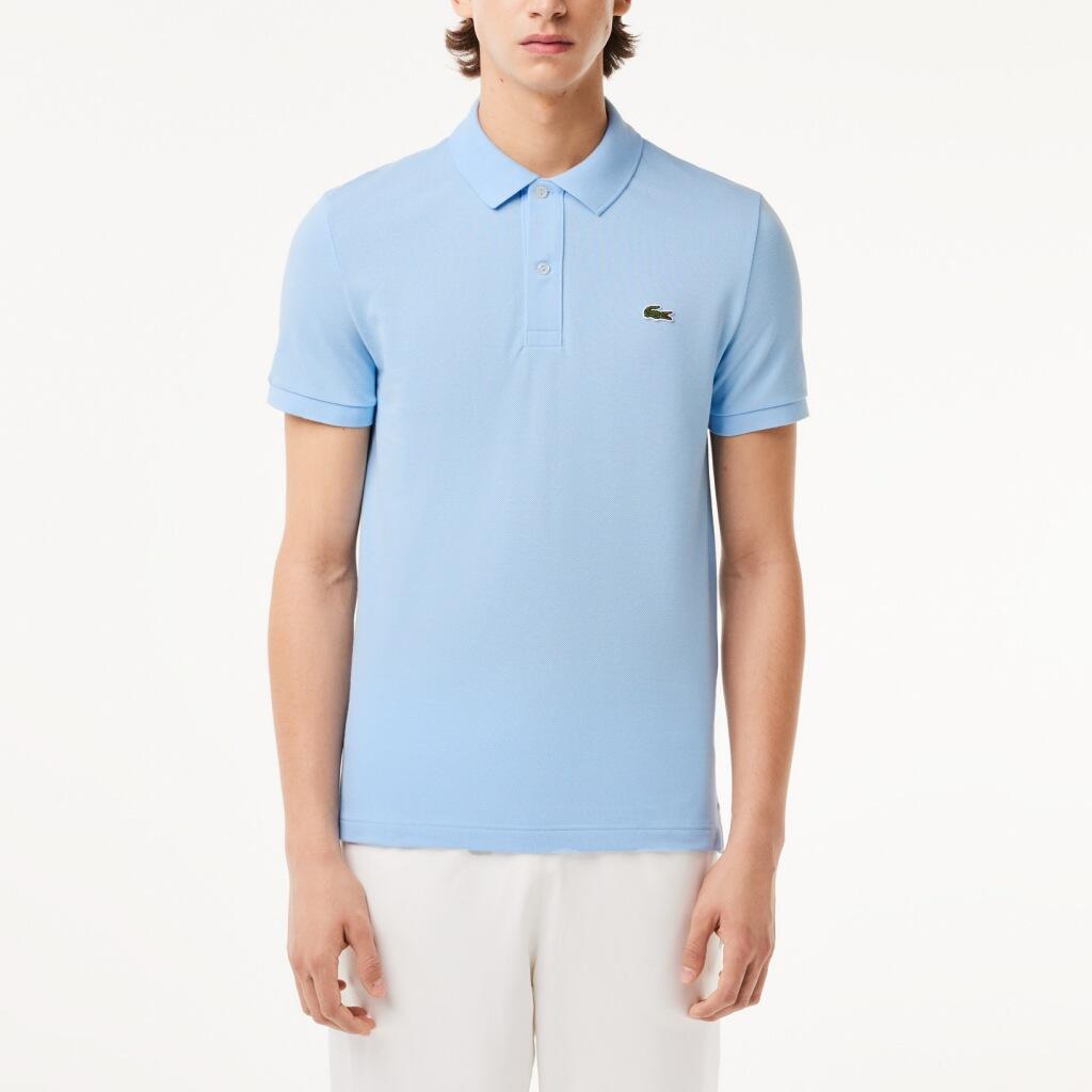 LACOSTE Lacoste Modelo L1212 Short Sleeved Ribbed Collar S Cor Azul