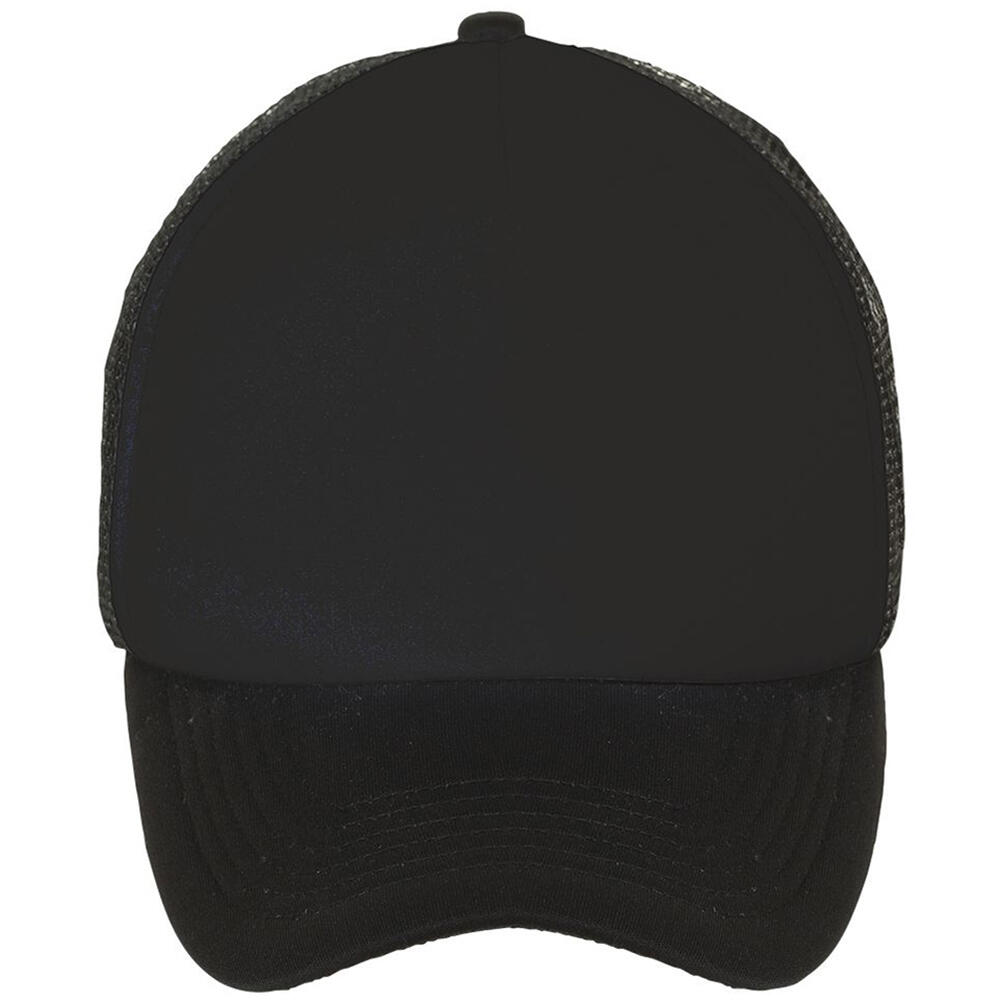 Unisex Bubble Contrast Cap (Black) 3/4