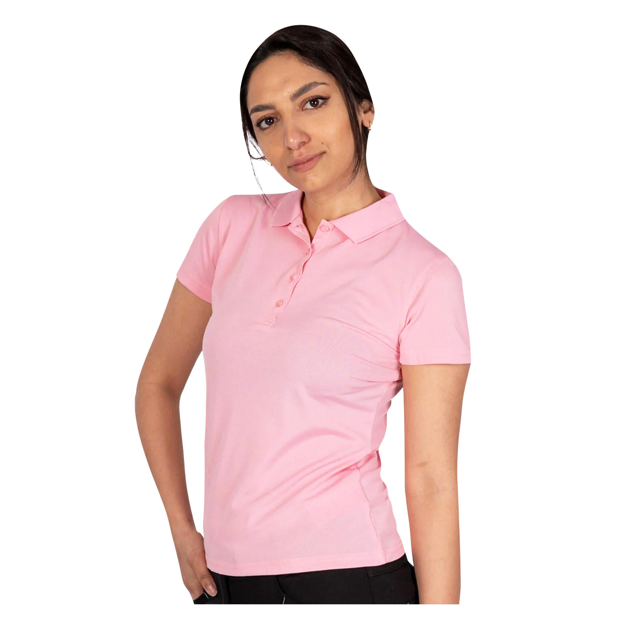 "Classic" Poloshirt für Emblem Damen Bonbonrosa 4/4