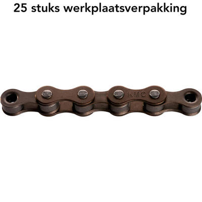 Kmc s1 fietsketting 1/8 bruin bulkverpakking (25 stuks)