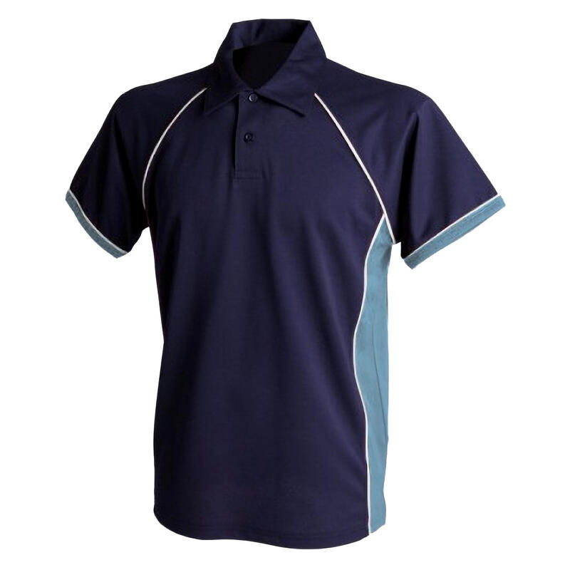 Polo Enfant Enfant Unisexe (Bleu Marine/Bleu Ciel/Blanc)
