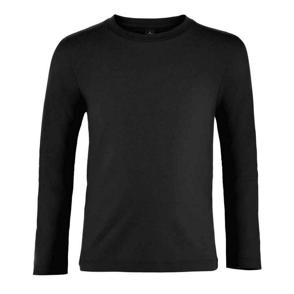 SOL'S Childrens/Kids Imperial LongSleeved TShirt (Deep Black)