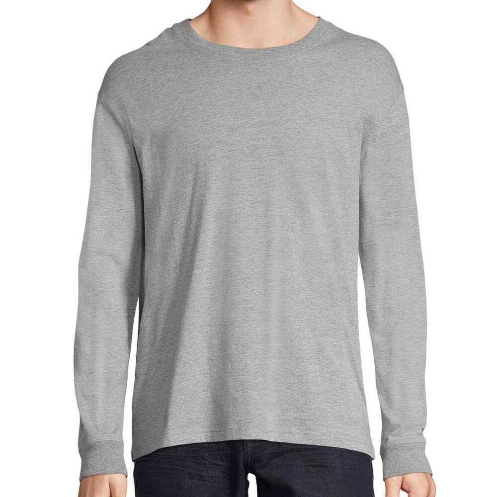Unisex Adult Pioneer Marl LongSleeved TShirt (Grey Marl) 1/2