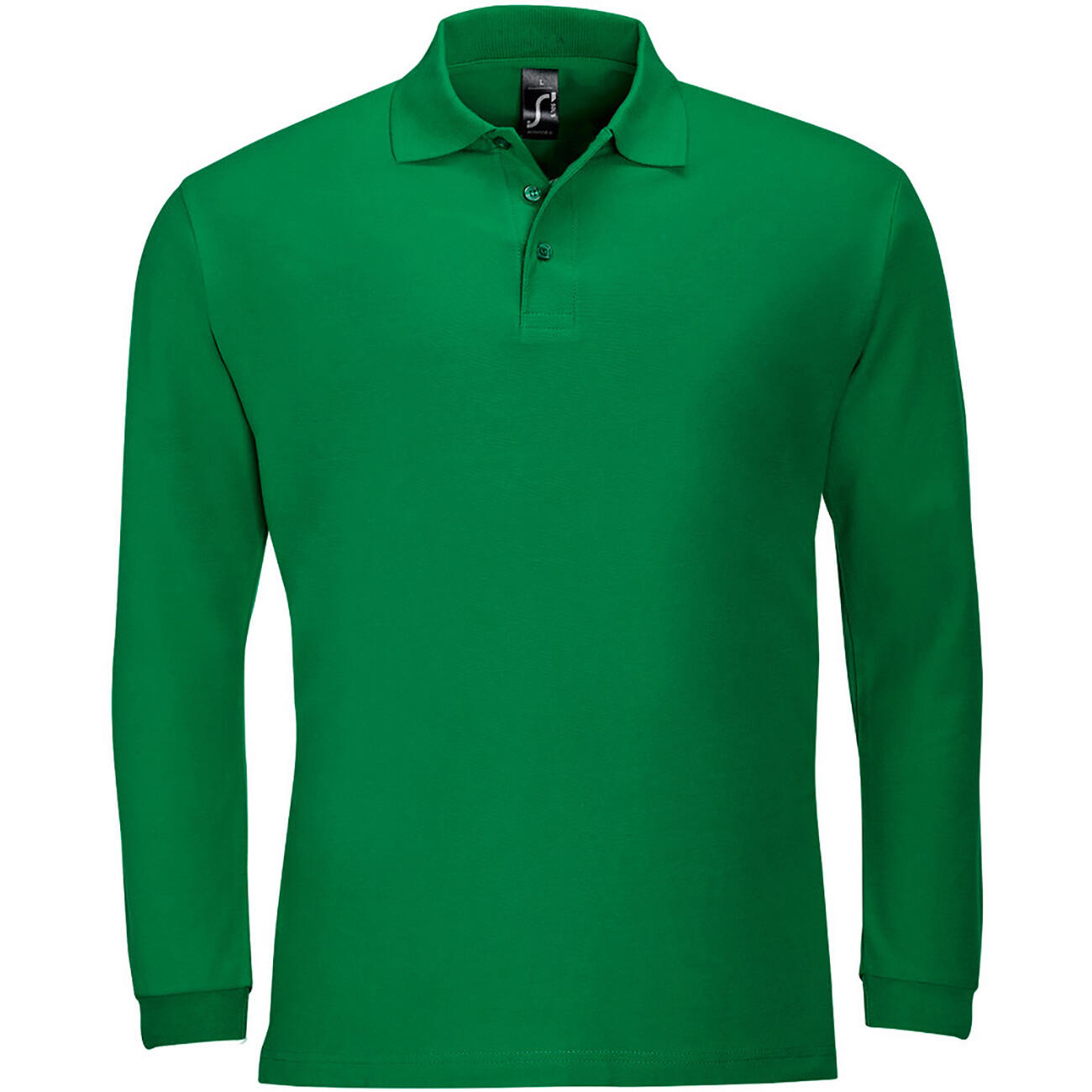 SOL'S Mens Winter II Long Sleeve Pique Cotton Polo Shirt (Kelly)
