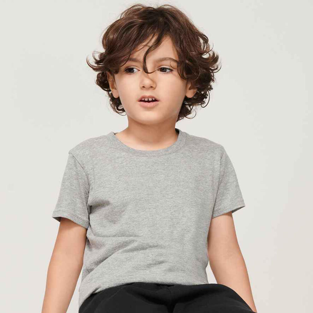 Childrens/Kids Crusader Marl TShirt (Grey) 4/5