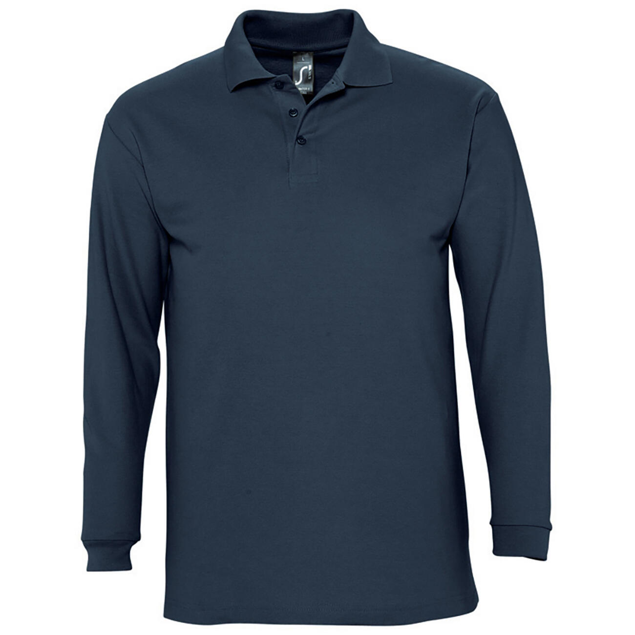 SOL'S Mens Winter II Long Sleeve Pique Cotton Polo Shirt (Navy)