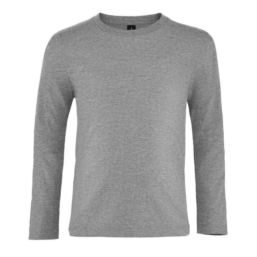 SOL'S Childrens/Kids Imperial LongSleeved TShirt (Grey Marl)