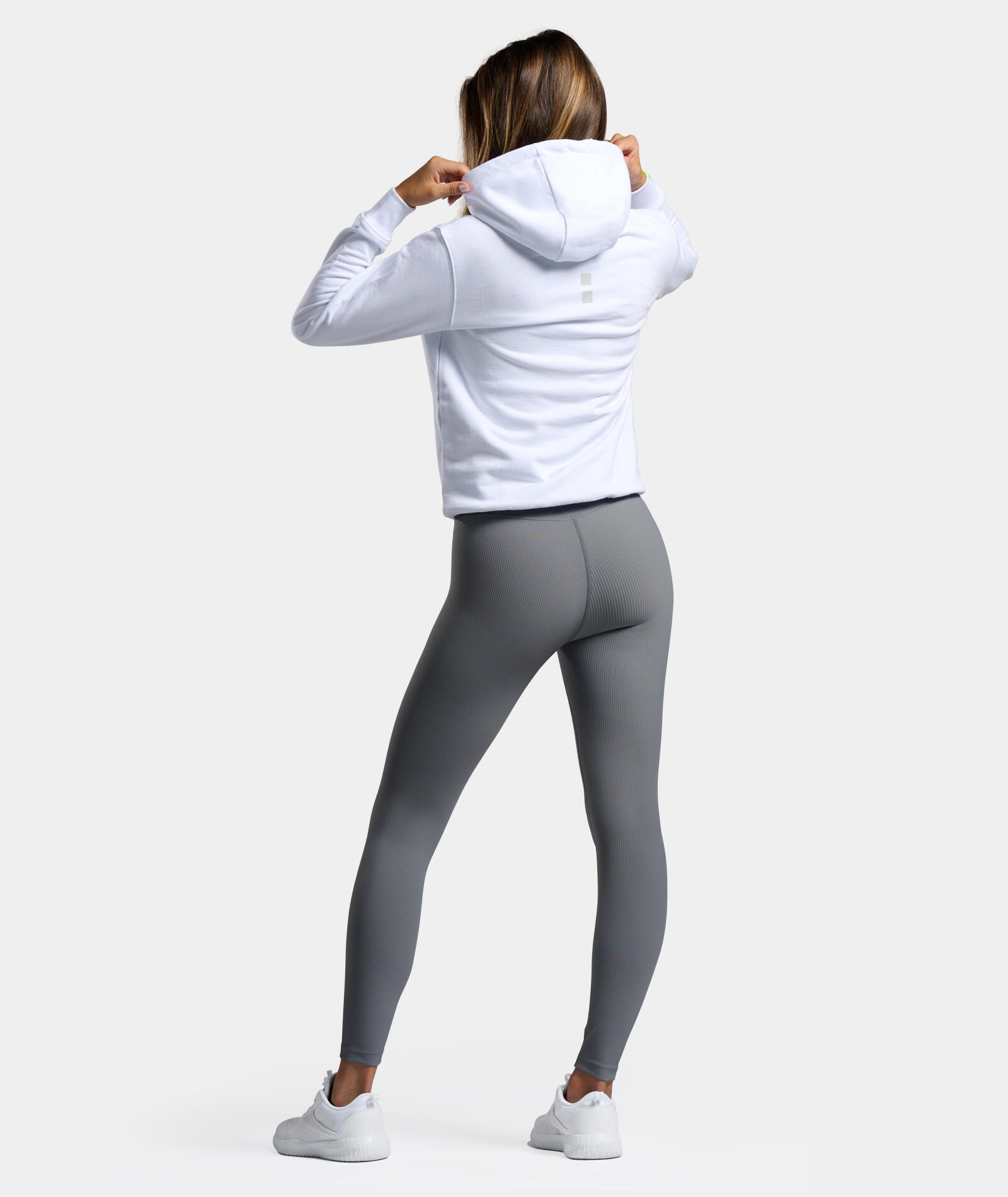 Sudadera Capucha Mujer Off Court Tenis/Padel Blanco 4/5
