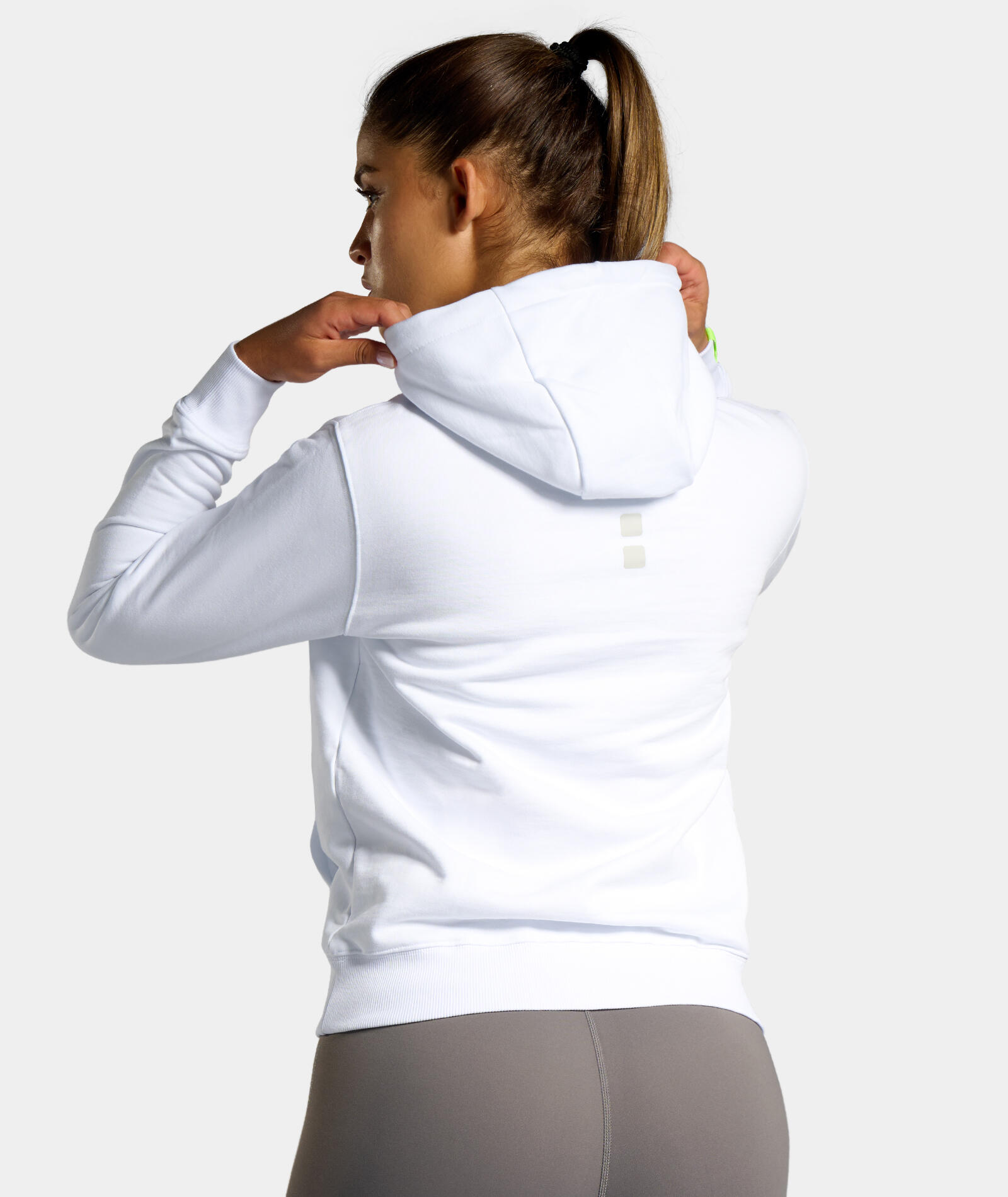 Sudadera Capucha Mujer Off Court Tenis/Padel Blanco 2/5
