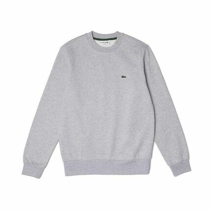 Lacoste grijze klassieke trui met geborduurd logo
