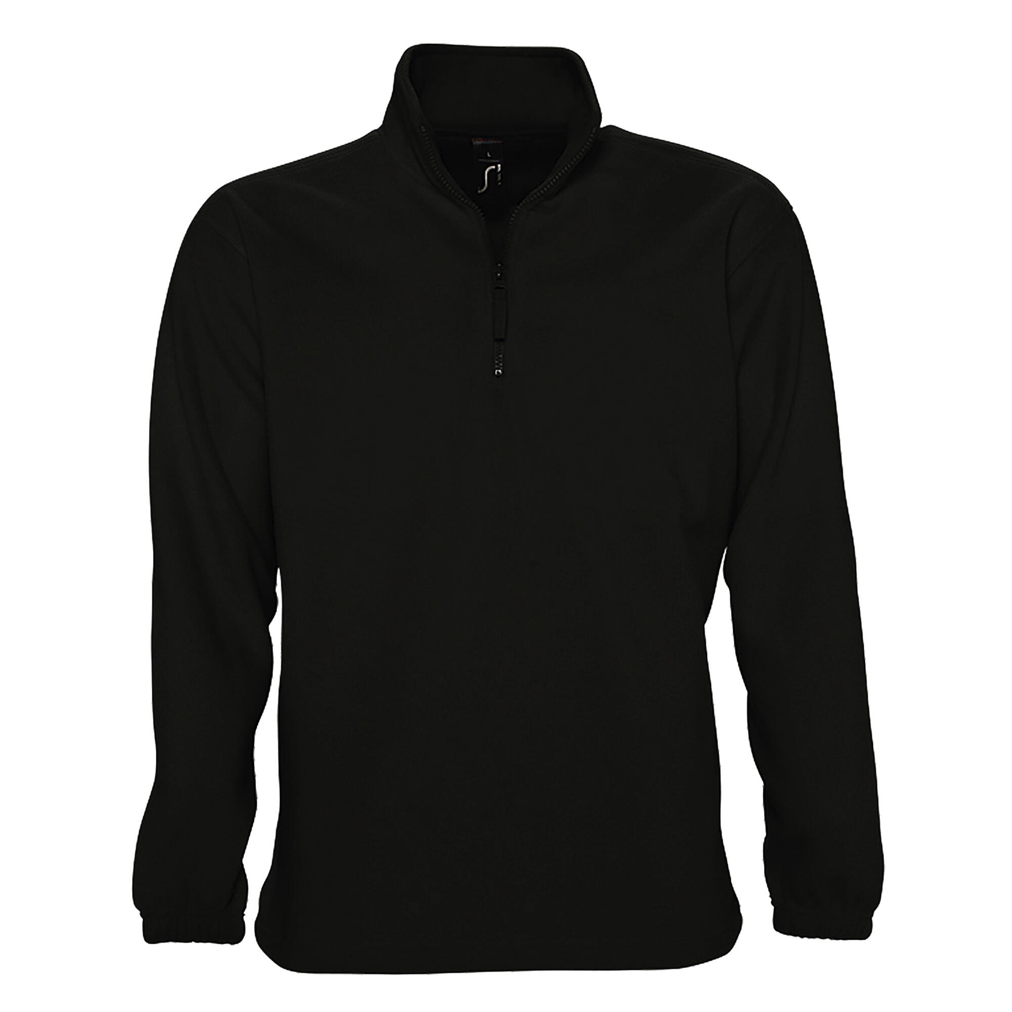 SOL'S Ness Unisex Zip Neck AntiPill Fleece Top (Black)