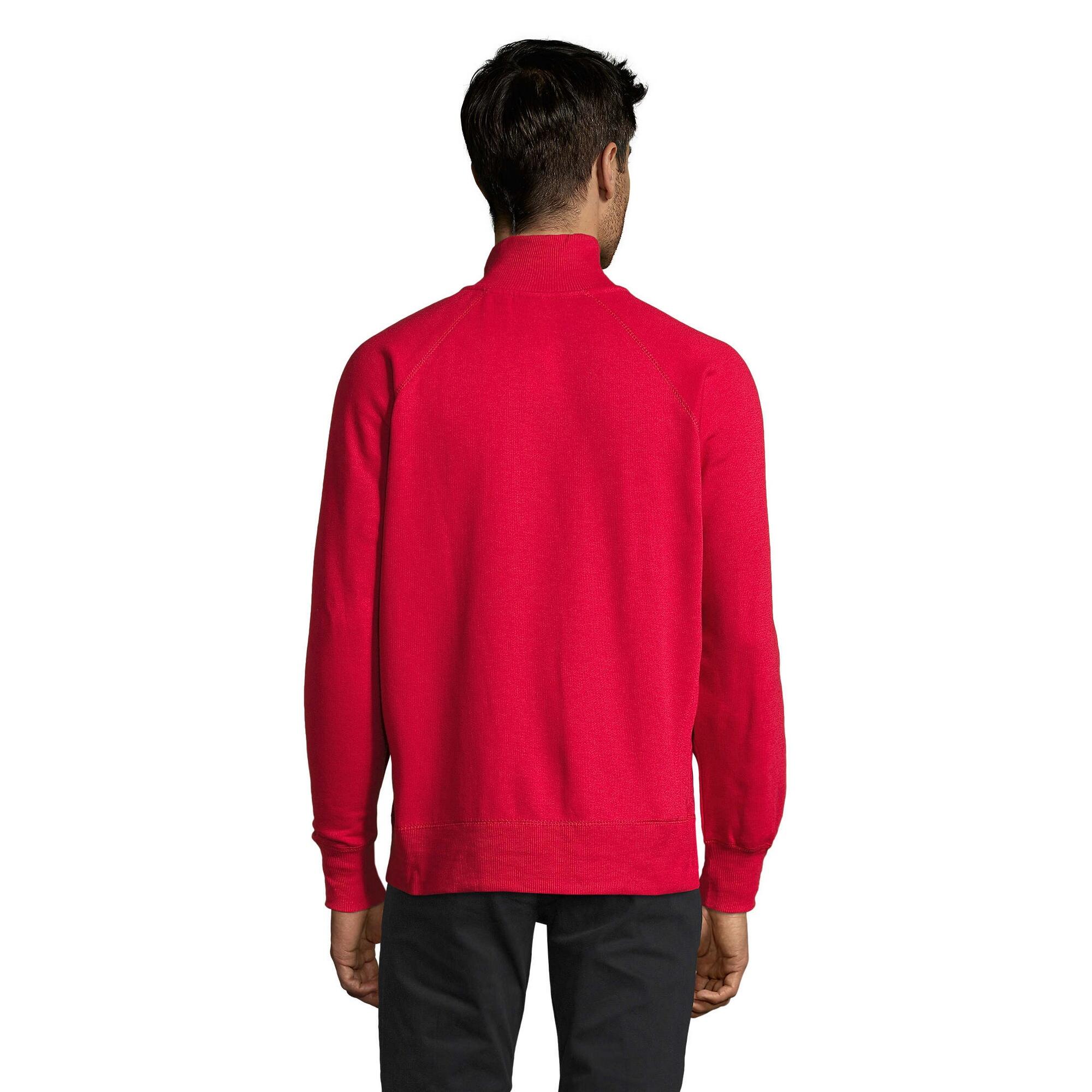 Mens Sundae Full Zip Sweat Jacket (Red) 3/5