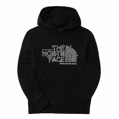 Uniseks hoodie the north face drew peak zwart