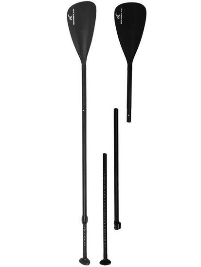 3-teiliges, verstellbares SUP-Paddel, 170–208 cm, schwarz