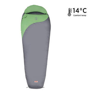 Biker 14⁰C  Mummy  Sleeping Bag, Super Lightweight & Compact, 990 Grams, Grey-Green