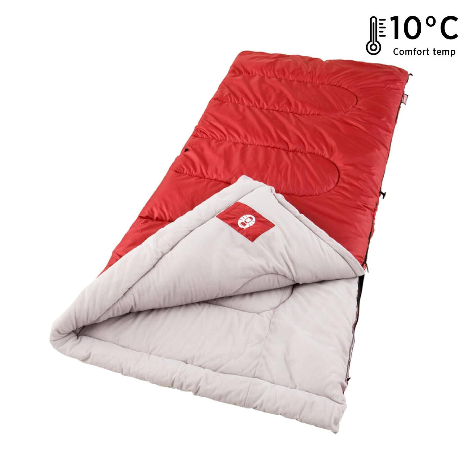 Palmetto 10°C Cool Weather Rectangular Sleeping Bag, 2.9Kg, Red -  1