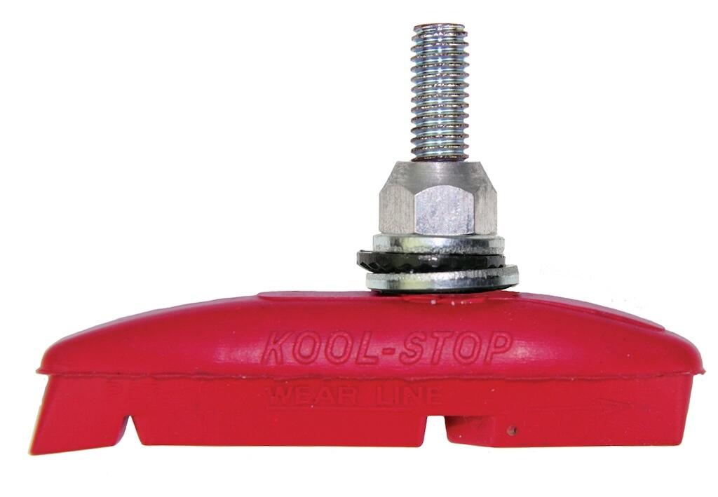Eagle 2 Threaded Bicycle Brake Pads Red 2/4