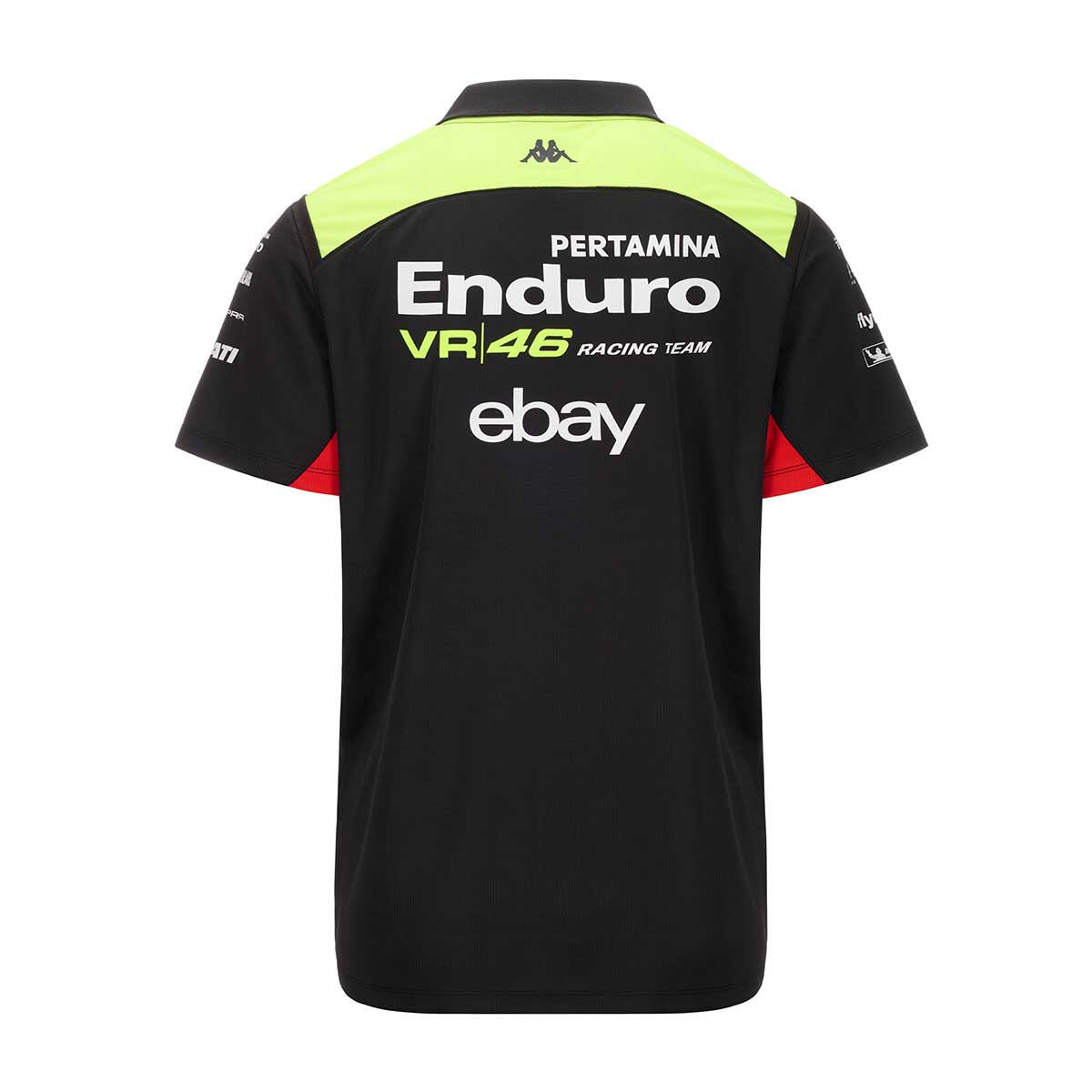 Polo da uomo in poliestere nero da moto 7/7