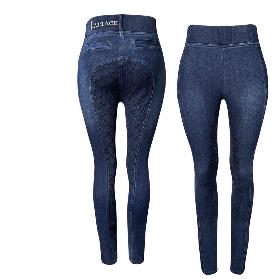Legginsy jeździeckie damskie JD ATTACK Denim Flex