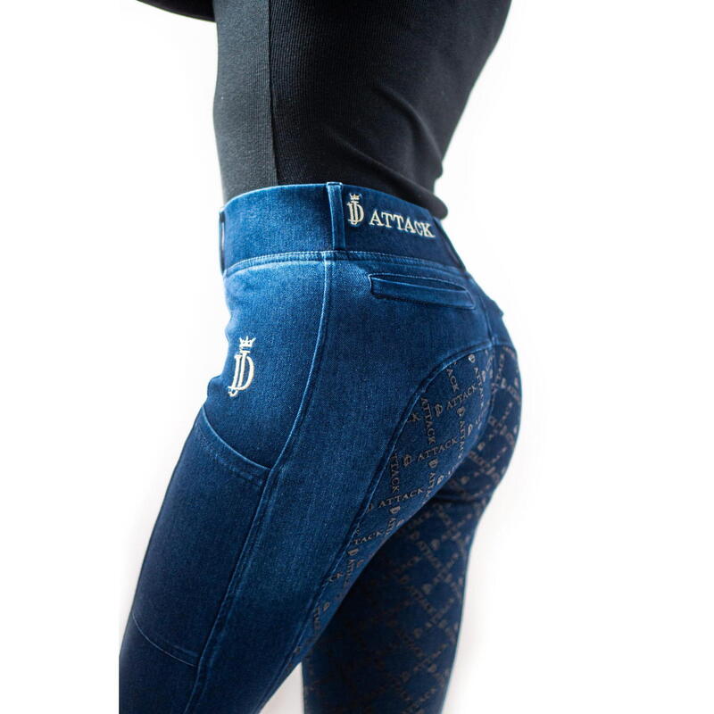 Legginsy jeździeckie damskie JD ATTACK Denim Flex